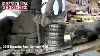 2015 Mercedes Benz Sprinter 2500 using Modular Universal Rubber Bump Stops UB1+UB2+UB2