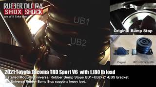 2021 Toyota Tacoma TRD Sport Installed Modular ​Universal Rubber Bump Stop UB1+UB2+Z1-UBS bracket