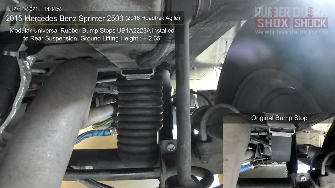 2015 Mercedes Benz Sprinter 2500 (2016 Roadtrek Agile) using Modular Universal Rubber Bump Stops