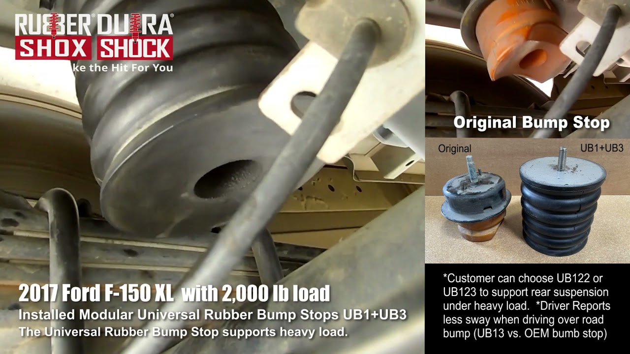 2017 Ford F-150 XL Installed Modular ​Universal Rubber Bump Stop UB1+UB3